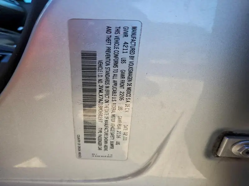 2011 VOLKSWAGEN JETTA SEL  