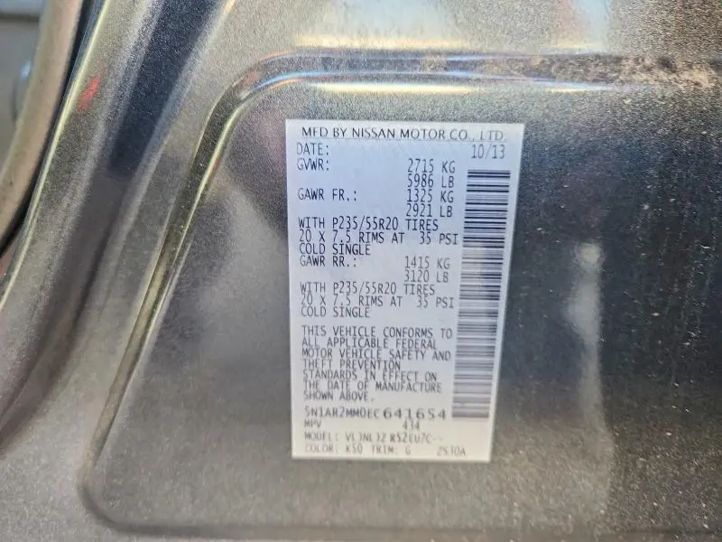 2014 NISSAN PATHFINDER S  