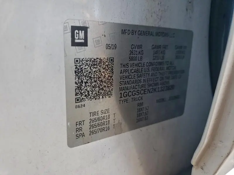 2019 CHEVROLET COLORADO LT  