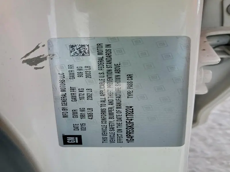 2015 BUICK VERANO CONVENIENCE  