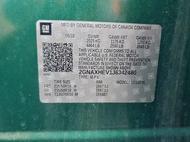 2018 CHEVROLET EQUINOX LS  