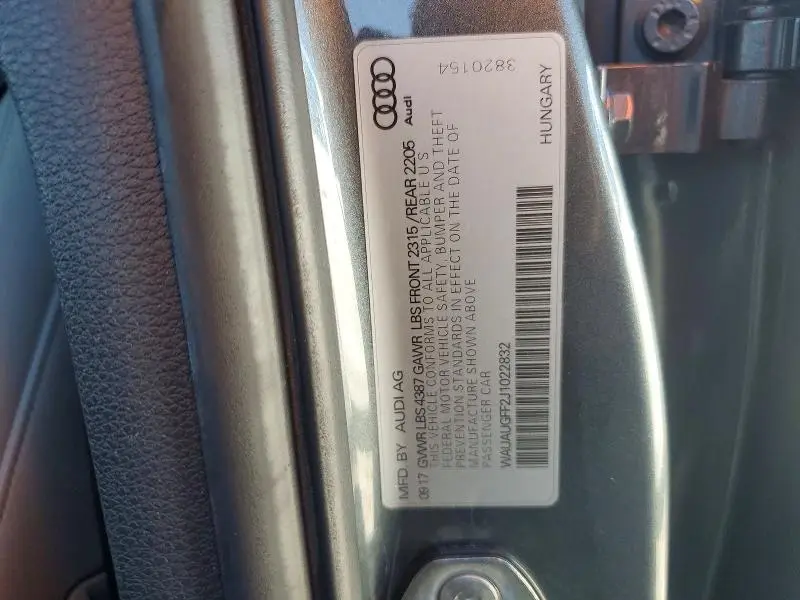 2018 AUDI A3 PREMIUM  