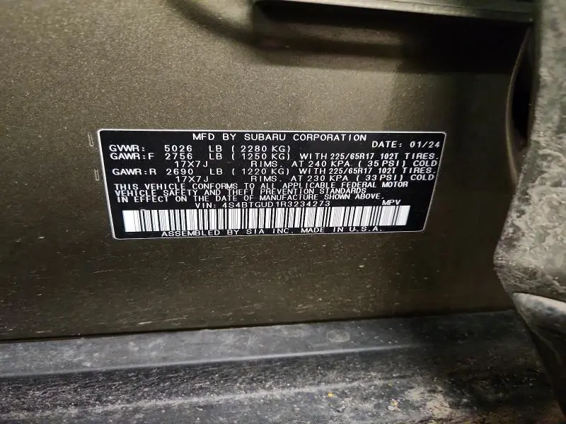 2024 SUBARU OUTBACK WILDERNESS  