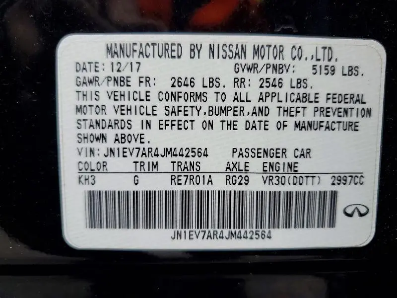 2018 INFINITI Q50 LUXE  