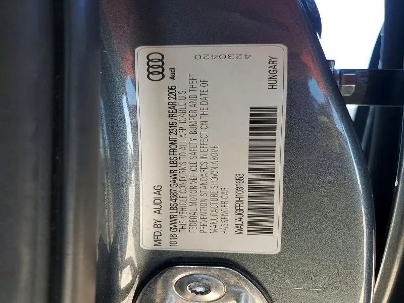 2017 AUDI A3 PREMIUM  