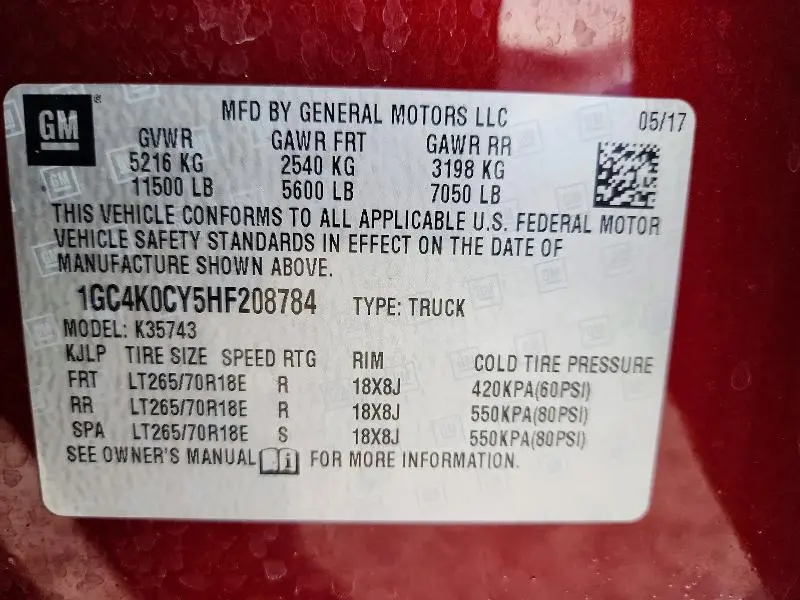 2017 CHEVROLET SILVERADO K3500 LTZ  