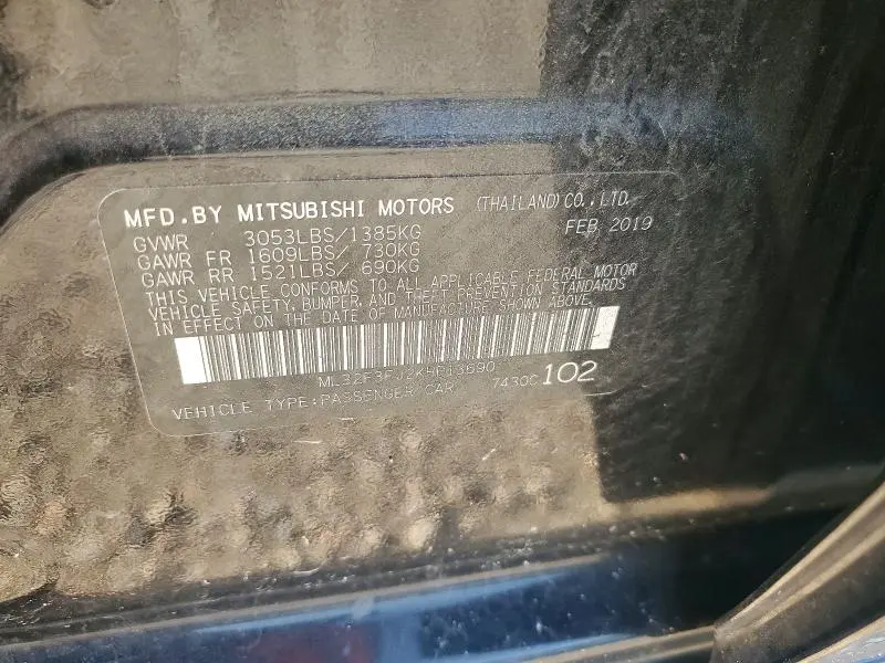 2019 MITSUBISHI MIRAGE G4 ES  