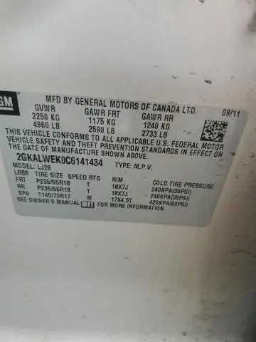 2012 GMC TERRAIN SLT  