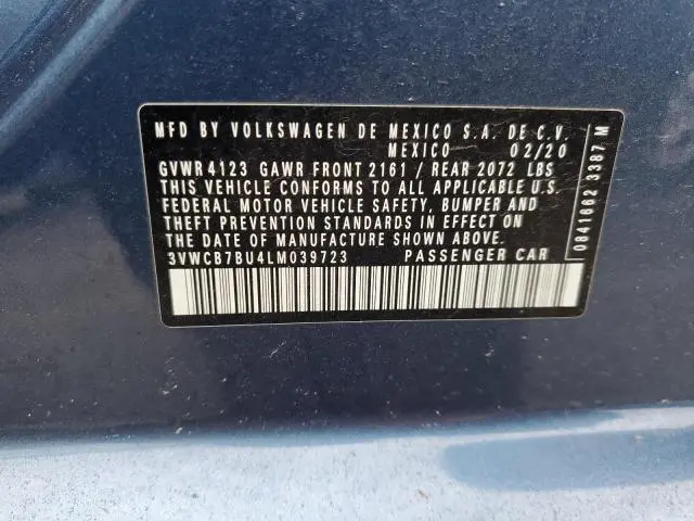 2020 VOLKSWAGEN JETTA S  