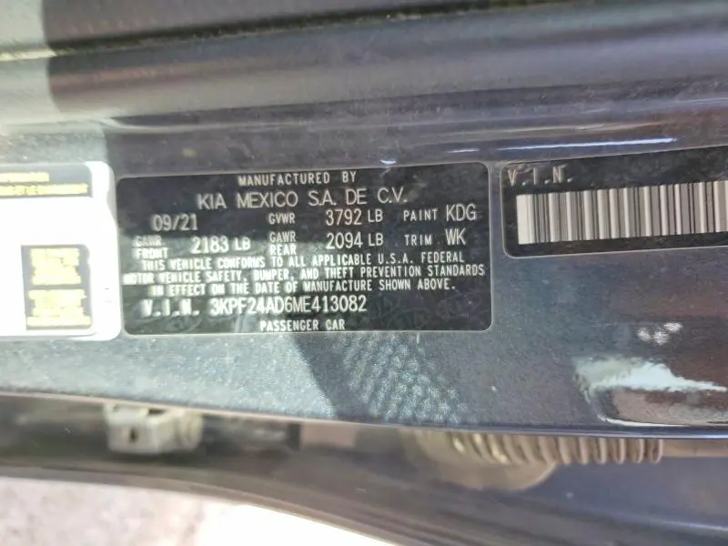 2021 KIA FORTE LXS  