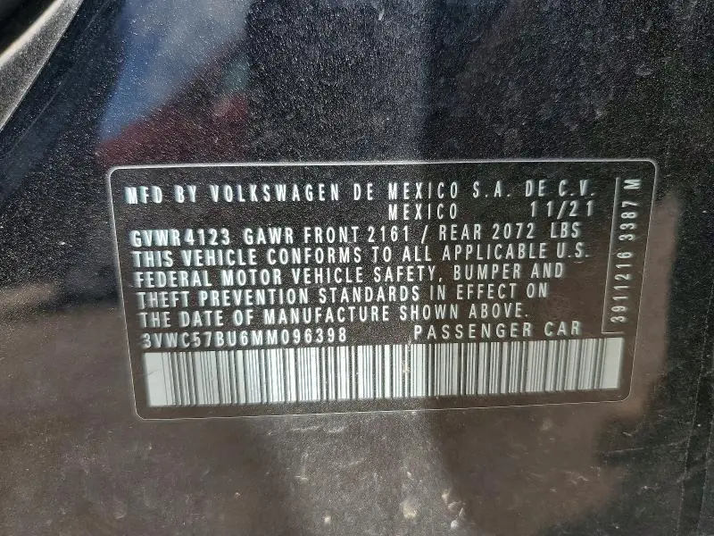 2021 VOLKSWAGEN JETTA S  