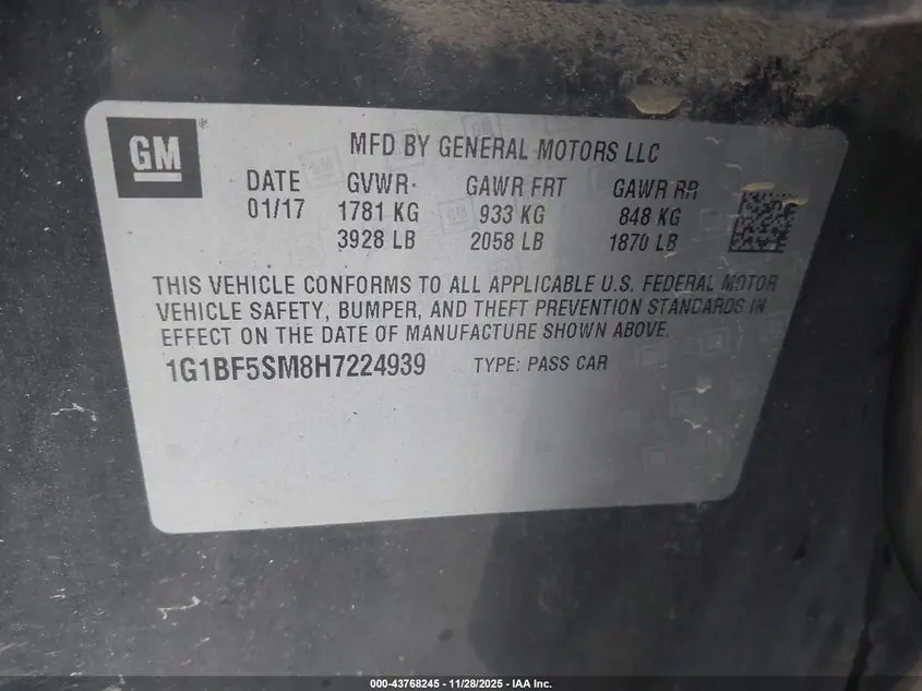 2017 CHEVROLET CRUZE PREMIER AUTO