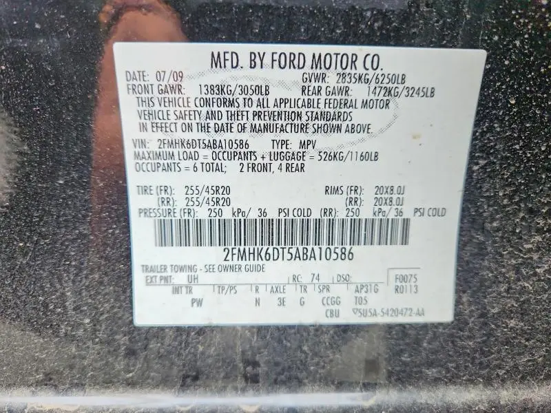 2010 FORD FLEX LIMITED  
