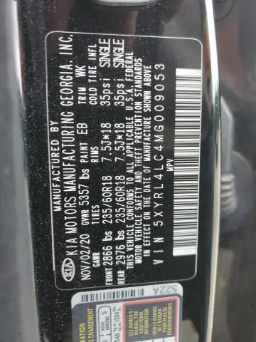 2021 KIA SORENTO S  