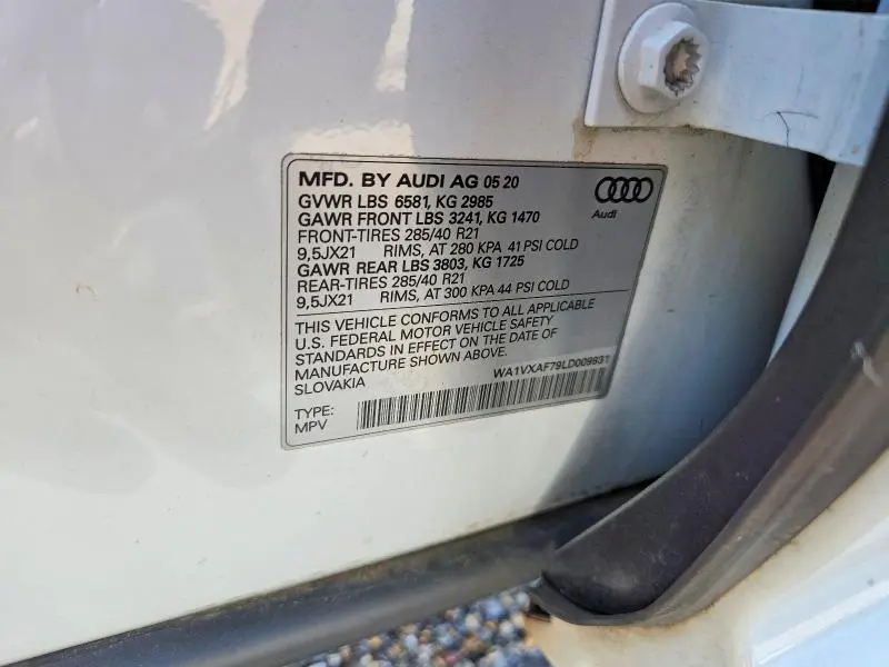 2020 AUDI Q7 PRESTIGE  