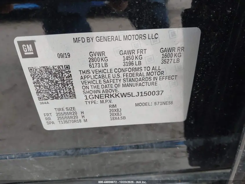 2020 CHEVROLET TRAVERSE FWD PREMIER
