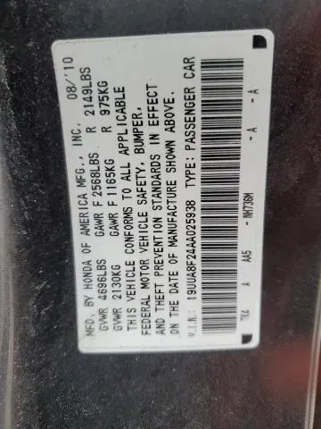2010 ACURA TL   