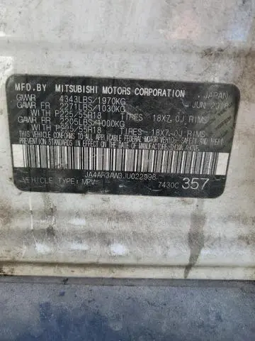 2018 MITSUBISHI OUTLANDER SPORT ES  