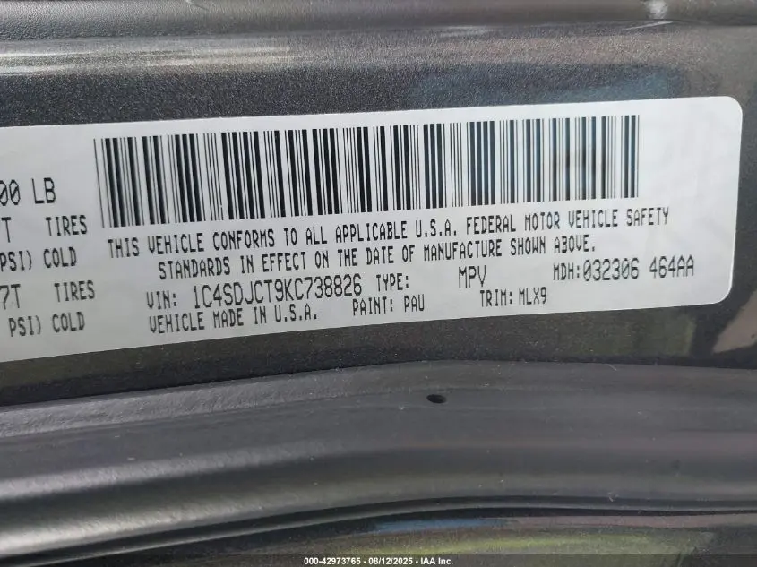 2019 DODGE DURANGO R/T AWD