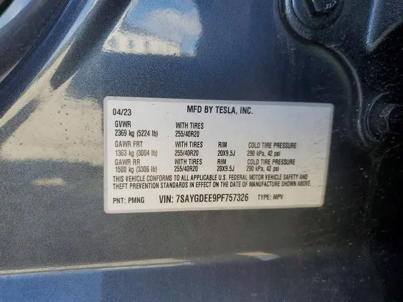 2023 TESLA MODEL Y   