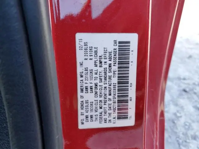 2015 HONDA ACCORD EX