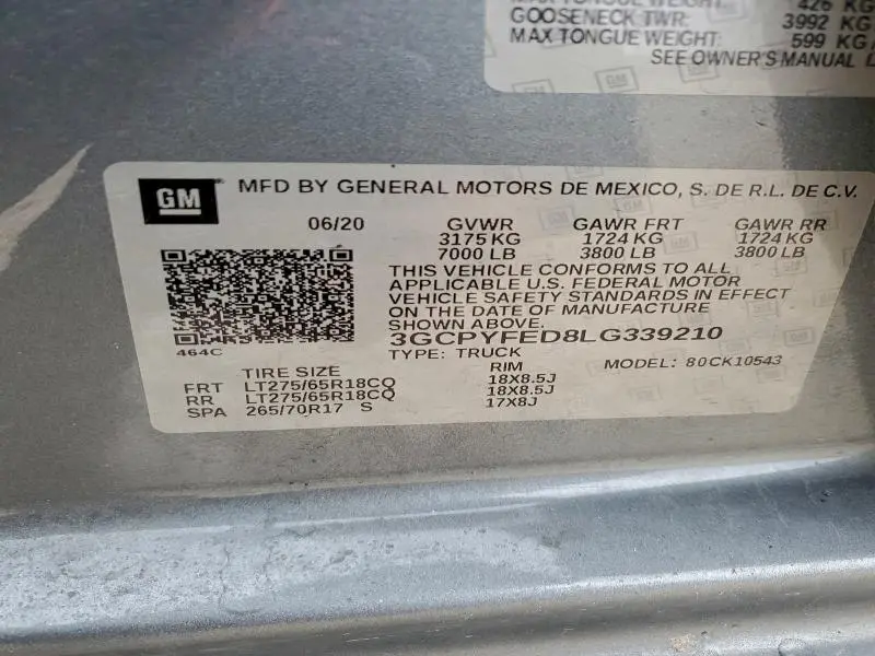 2020 CHEVROLET SILVERADO K1500 LT TRAIL BOSS  