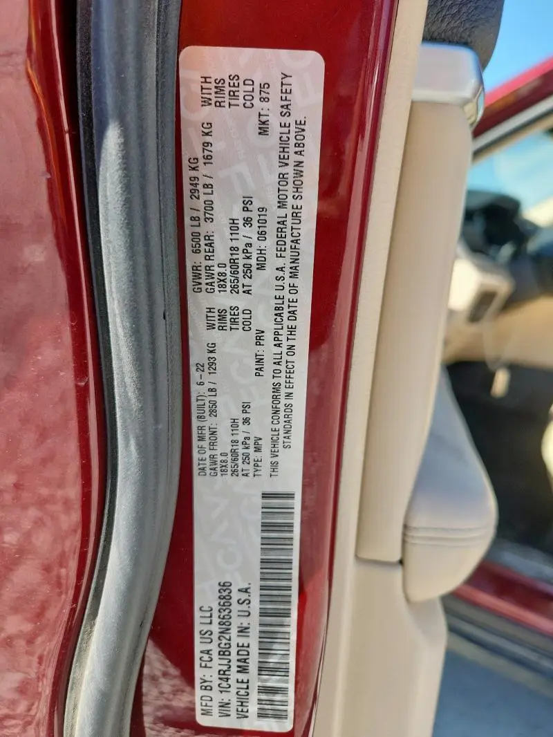 2022 JEEP GRAND CHEROKEE L LIMITED  