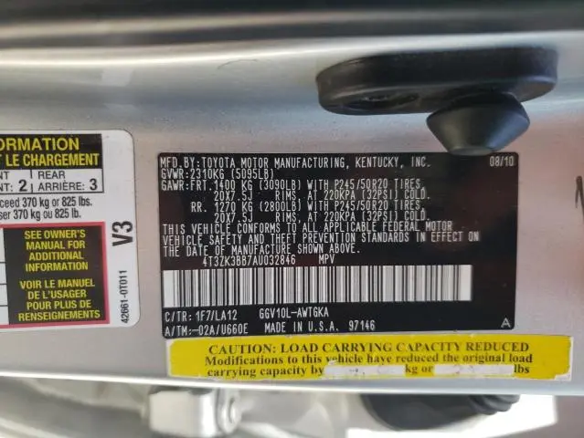 2010 TOYOTA VENZA   