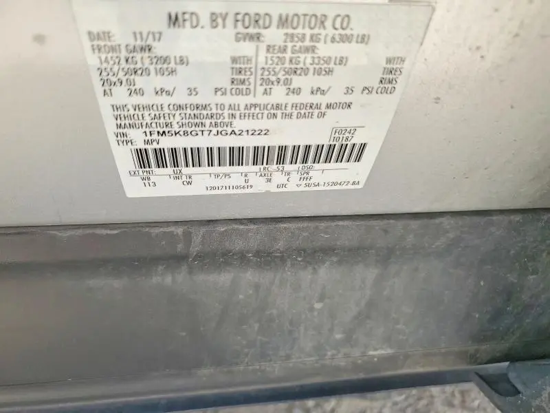 2018 FORD EXPLORER SPORT  
