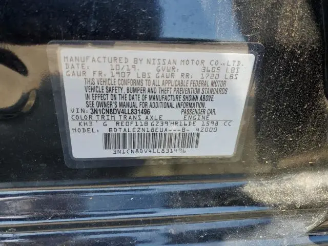 2020 NISSAN VERSA S  