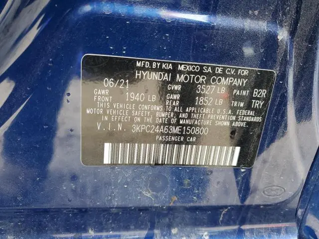 2021 HYUNDAI ACCENT SE