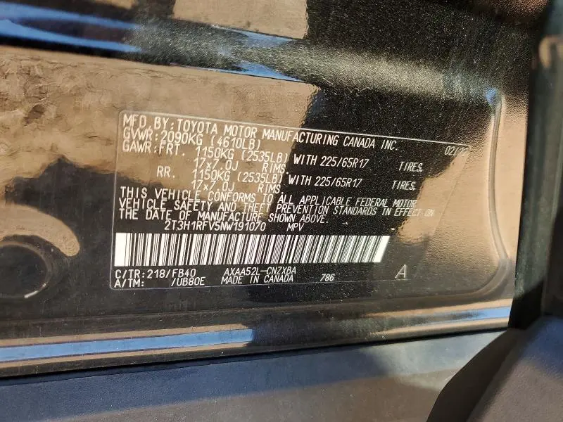 2022 TOYOTA RAV4 LE  