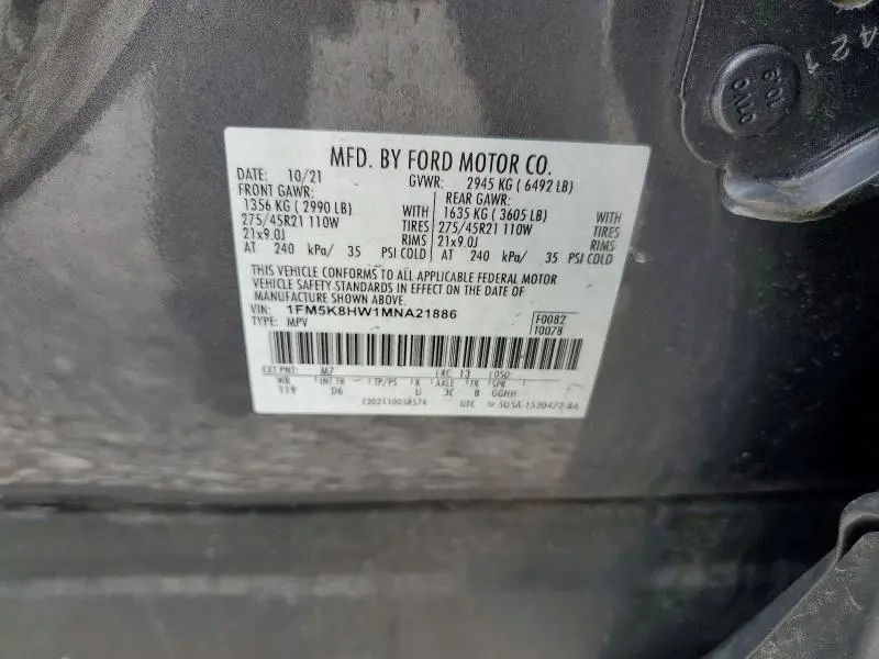 2021 FORD EXPLORER PLATINUM  