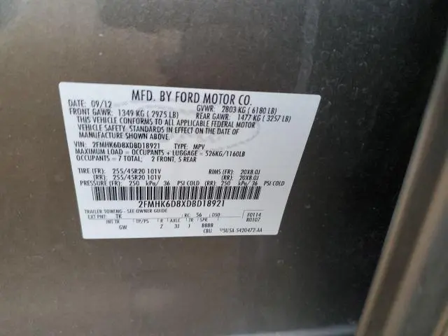 2013 FORD FLEX LIMITED  