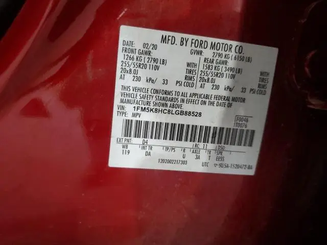 2020 FORD EXPLORER PLATINUM  