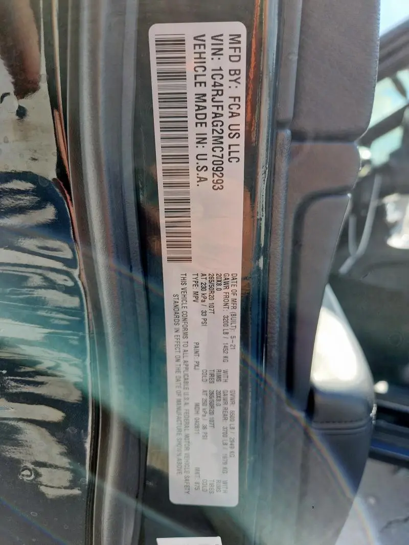 2021 JEEP GRAND CHEROKEE LAREDO  