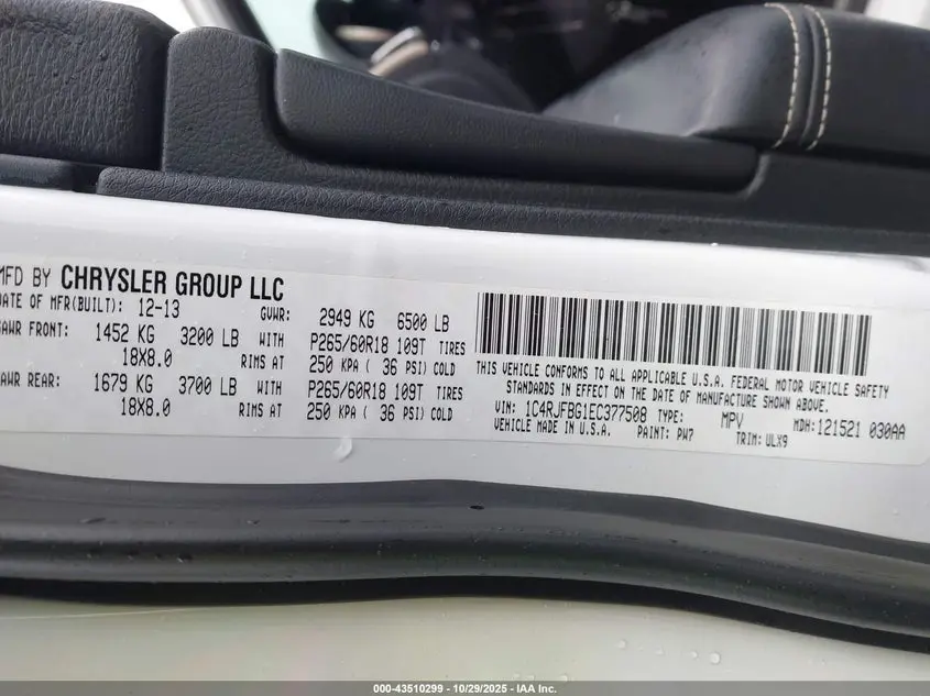 2014 JEEP GRAND CHEROKEE LIMITED