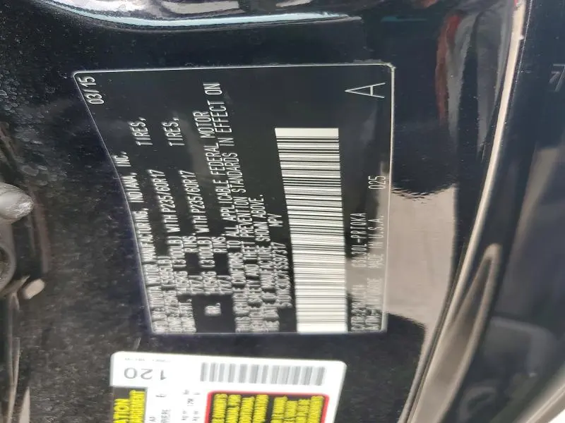 2015 TOYOTA SIENNA XLE 8-PASSENGER  