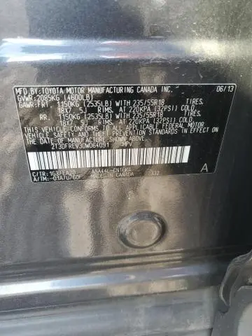 2013 TOYOTA RAV4 LIMITED  