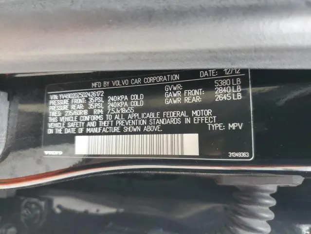 2013 VOLVO XC60 T6  