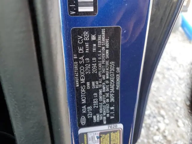 2019 KIA FORTE GT LINE  