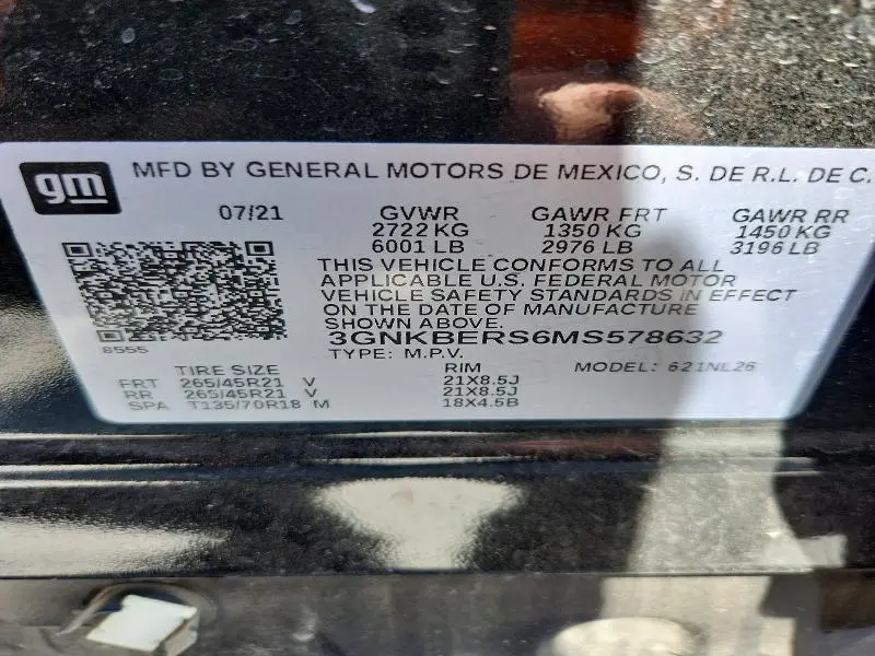 2021 CHEVROLET BLAZER RS  