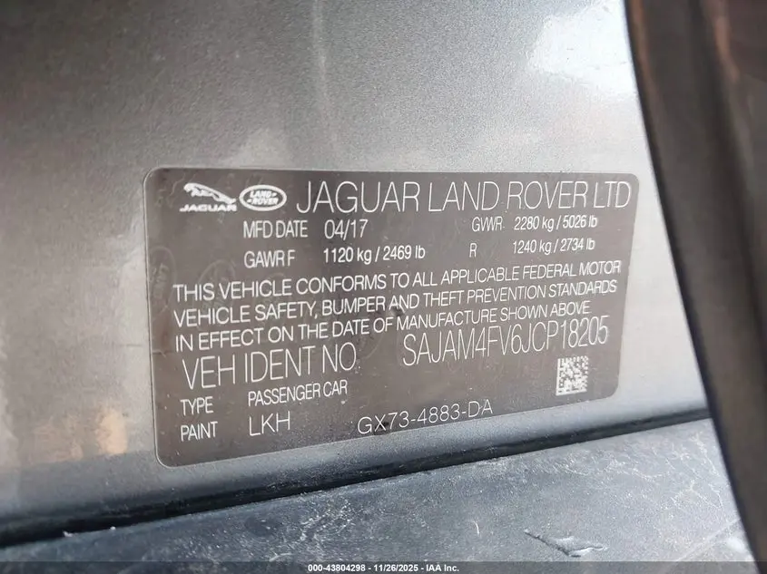 2018 JAGUAR XE S