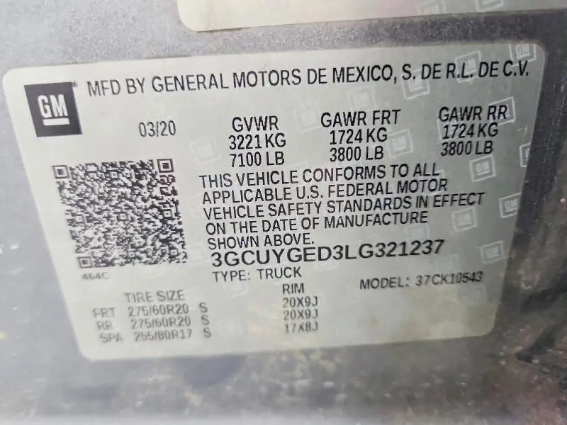 2020 CHEVROLET SILVERADO K1500 LTZ  
