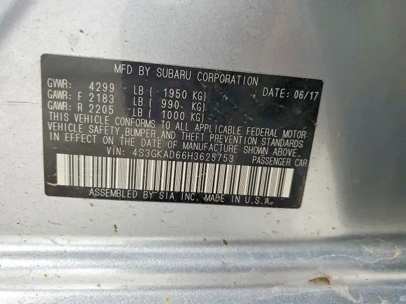 2017 SUBARU IMPREZA PREMIUM PLUS  