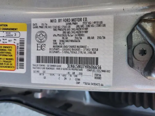 2017 LINCOLN MKZ HYBRID RESERVE  