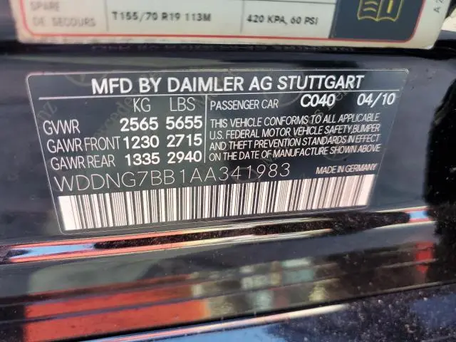 2010 MERCEDES-BENZ S 550  