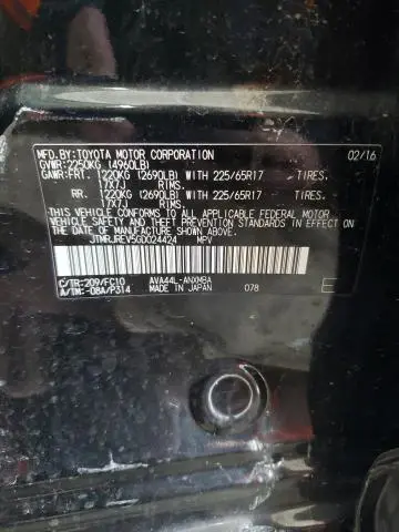 2016 TOYOTA RAV4 HV XLE  