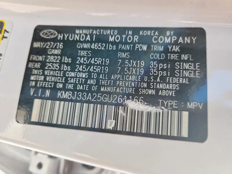 2016 HYUNDAI TUCSON SPORT  