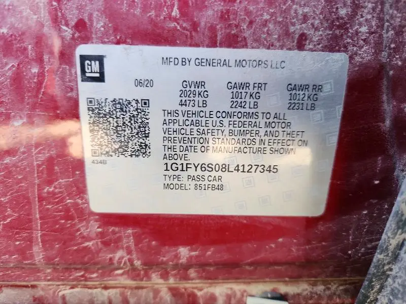 2020 CHEVROLET BOLT EV LT  